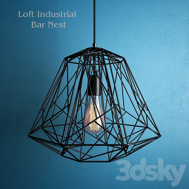 Loft Industrial Bar Nest 3D Model Loft Industrial Bar Nest 3D Model