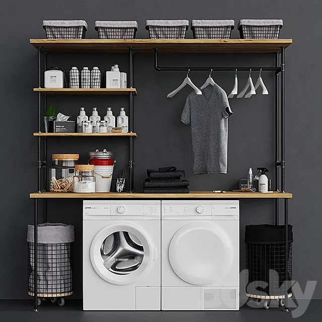 Loft Laundry Set 3DModel