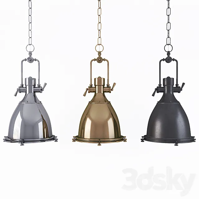 LOFT STEAMPUNK SPOTLIGHT 3D Model LOFT STEAMPUNK SPOTLIGHT 3D Model