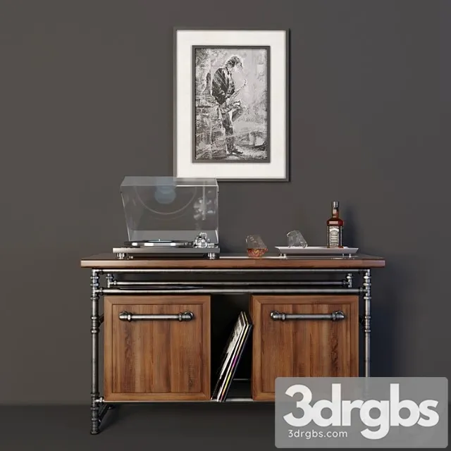 Loft style cupboard loft 2 3D Model Download