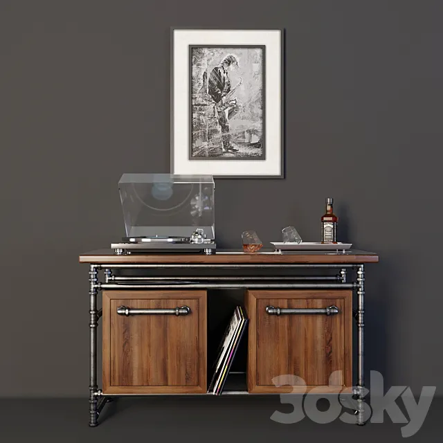 Loft Style Cupboard Loft 3D Model Loft Style Cupboard Loft 3D Model