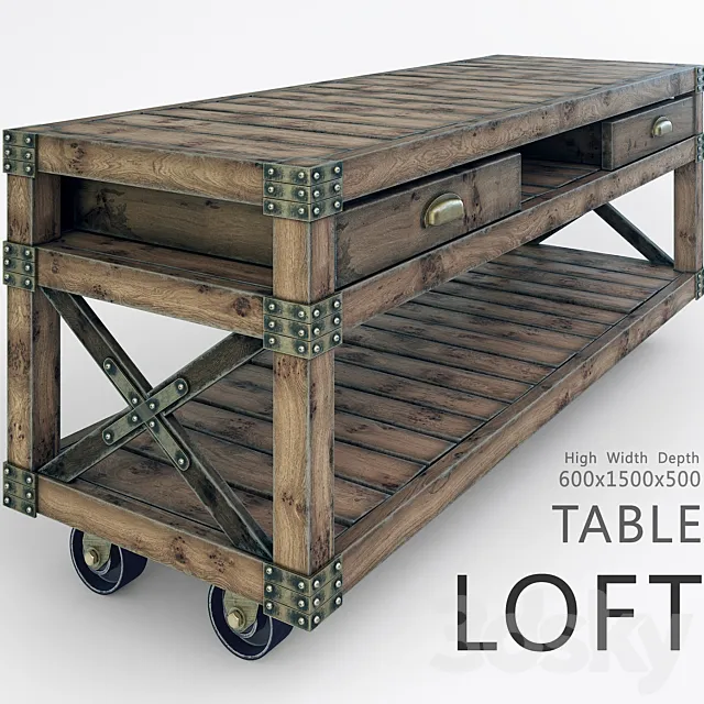 Loft table 3DModel Loft table 3DModel