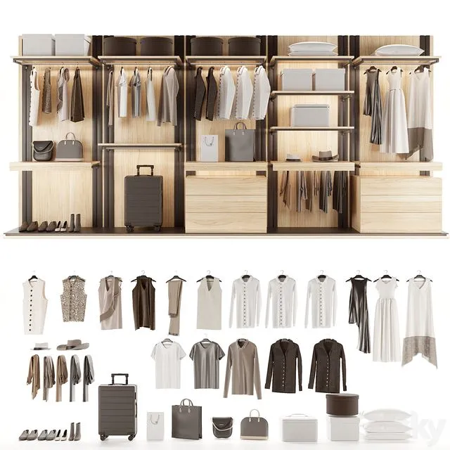 Loft wardrobe 3D Model
