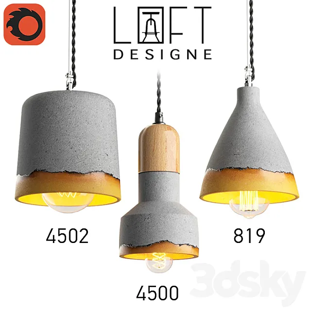 LoftDesigne Pendant Light 4502.4500.819 3DModel LoftDesigne Pendant Light 4502.4500.819 3DModel