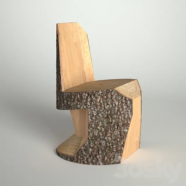 Log chair 3D Model