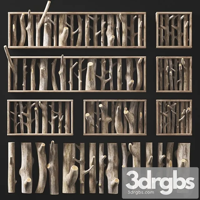 Log clear decor firewood 3D Model Download