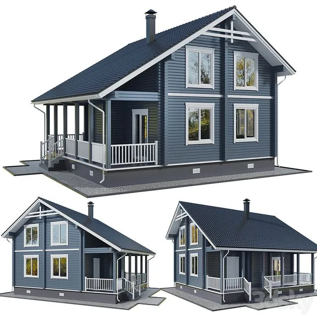 Log cottage 3D Model