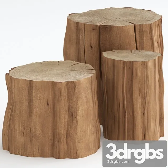 Log Tables With Logs 5 3D Model Download