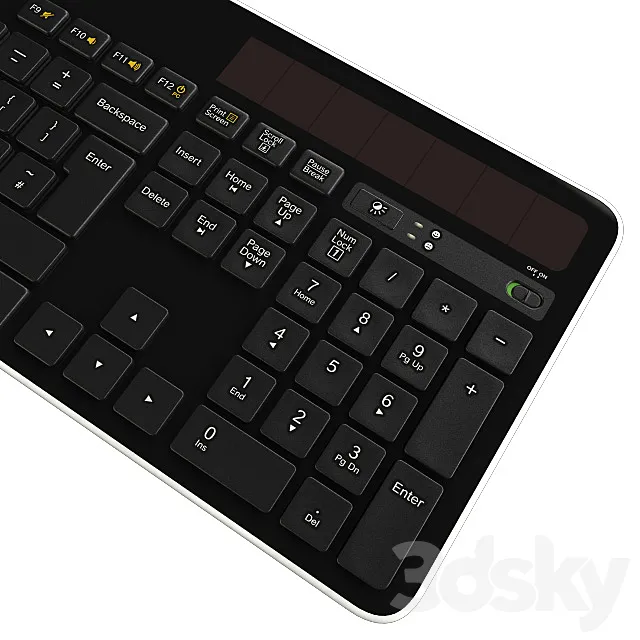 Logitech Wireless Solar Keyboard K750 3D Model