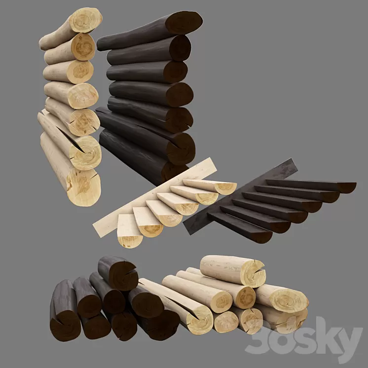 Logs log house 3D Model Logs log house 3D Model