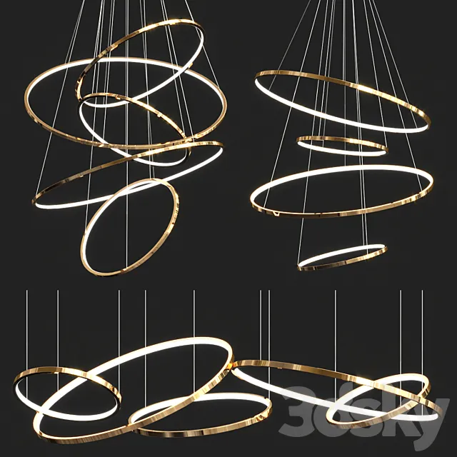 Lohja Ring Chandelier Collection 3DModel