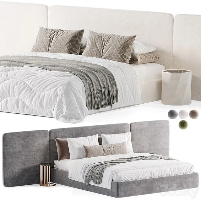 Lola Bed by Ana Roque Interior 3D Model