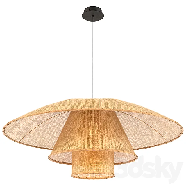 Lola rattan pendant lamp 3D Model
