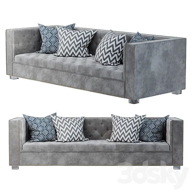 Lola sofa in velvet 3D Model Lola sofa in velvet 3D Model