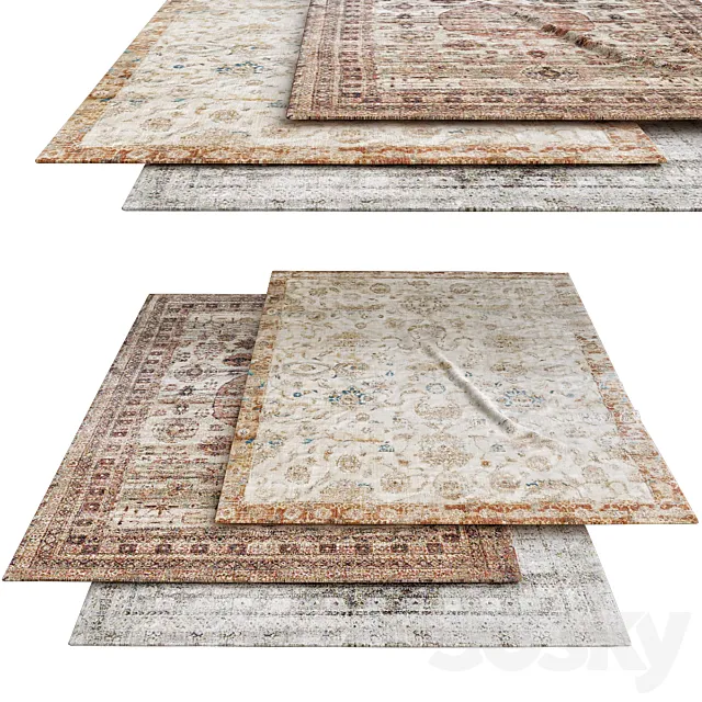 Loloi Rugs AF-03 CHAMPAGNE 3D Model Loloi Rugs AF-03 CHAMPAGNE 3D Model