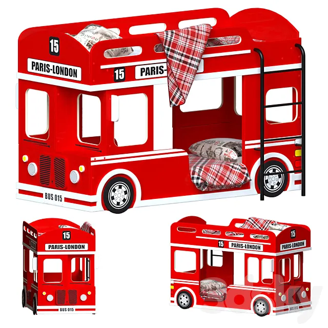 London bus bed 3DModel London bus bed 3DModel