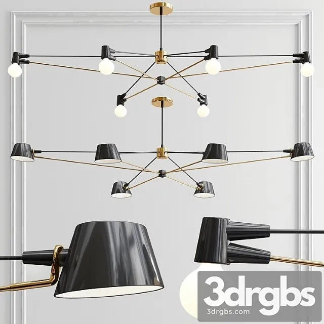 Long Cord Long Pivot Chandelier 3D Model Download Long Cord Long Pivot Chandelier 3D Model Download