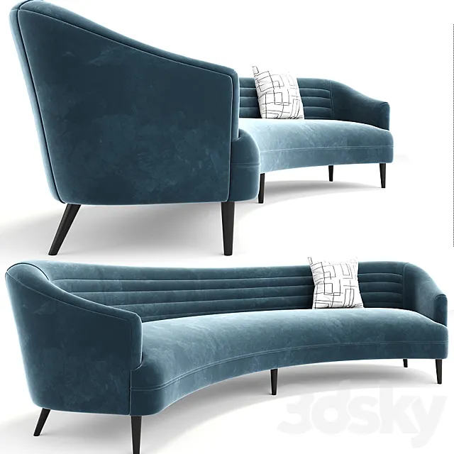 Long Curve Sofa 3D Model Long Curve Sofa 3D Model