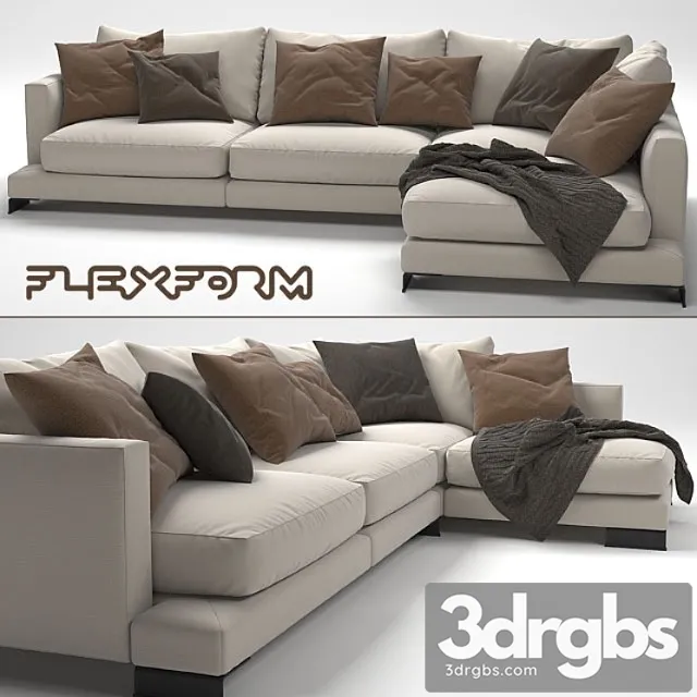 Long Island Sofa 1 3D Model Download