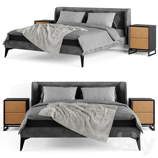 Longcourt Partisan bed. 3D Model Longcourt Partisan bed. 3D Model