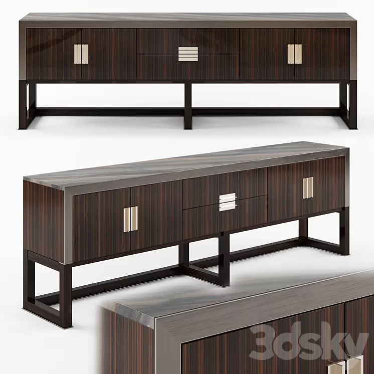 Longhi ARMAND Wooden sideboard_01 3D Model