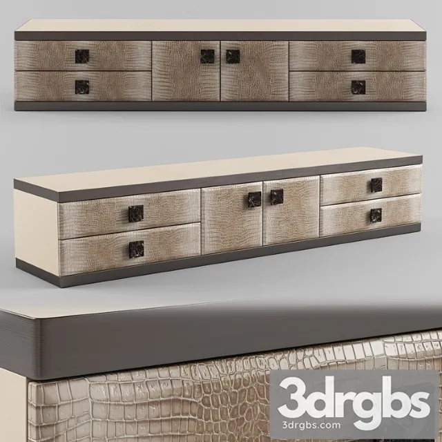 Longhi aspen leather sideboard 2 3D Model Download