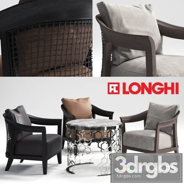Longhi Cody Armchair 3D Model Download Longhi Cody Armchair 3D Model Download