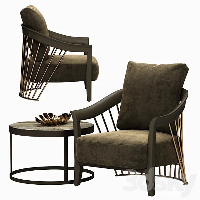 Longhi Dorothy armchair 3D Model