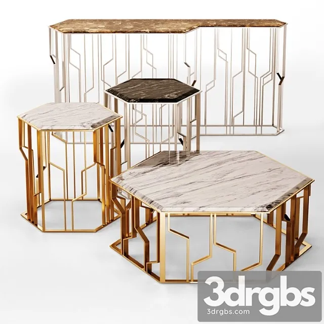 Longhi ginza table 2 3D Model Download