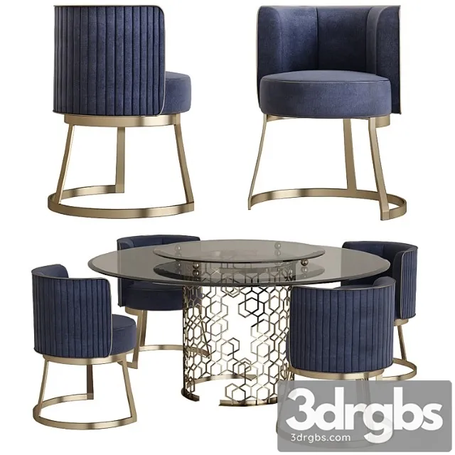 Longhi Manfred Table Round Crystal Table 3 3D Model Download