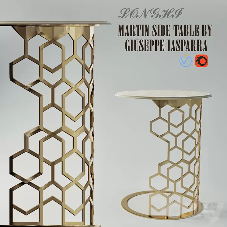 Longhi MARTIN SIDE TABLE BY GIUSEPPE IASPARRA 3D Model Longhi MARTIN SIDE TABLE BY GIUSEPPE IASPARRA 3D Model