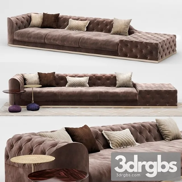 Longhi milton sofa special composition 2 3D Model Download