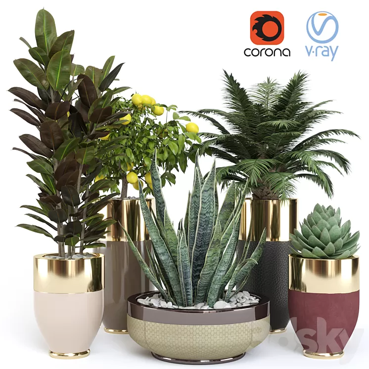 Longhi plant pot godwin cachepot 3D Model Free Download