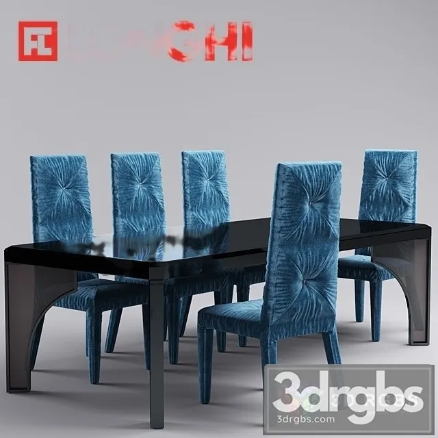 Longhi Rim Table Must Chair 3D Model Download