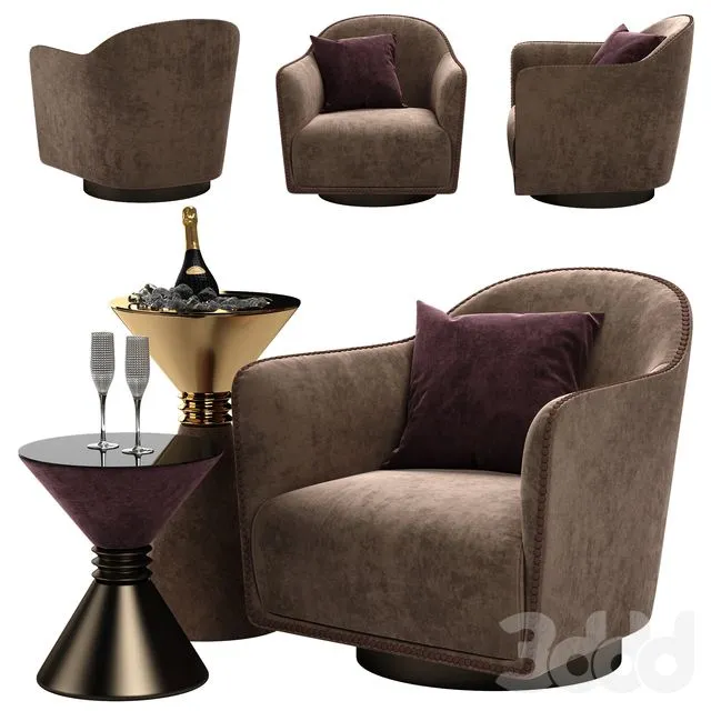 Longhi Vivienne chair 3D Model