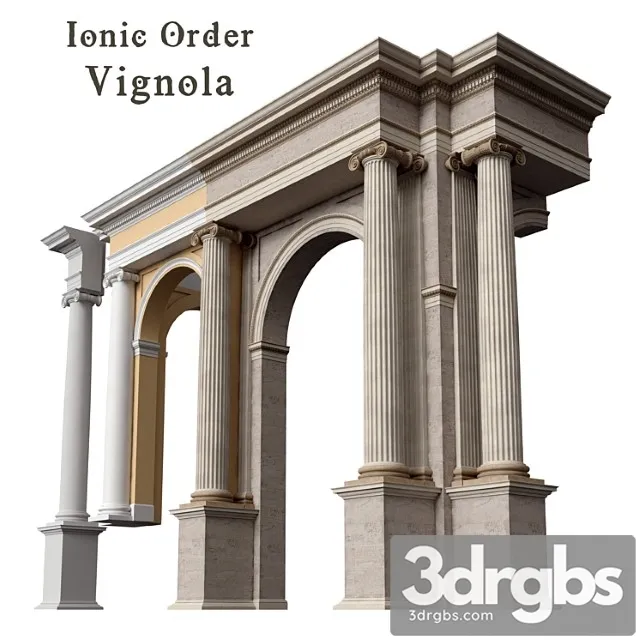 Lonic Order Vignola Column 3D Model Download