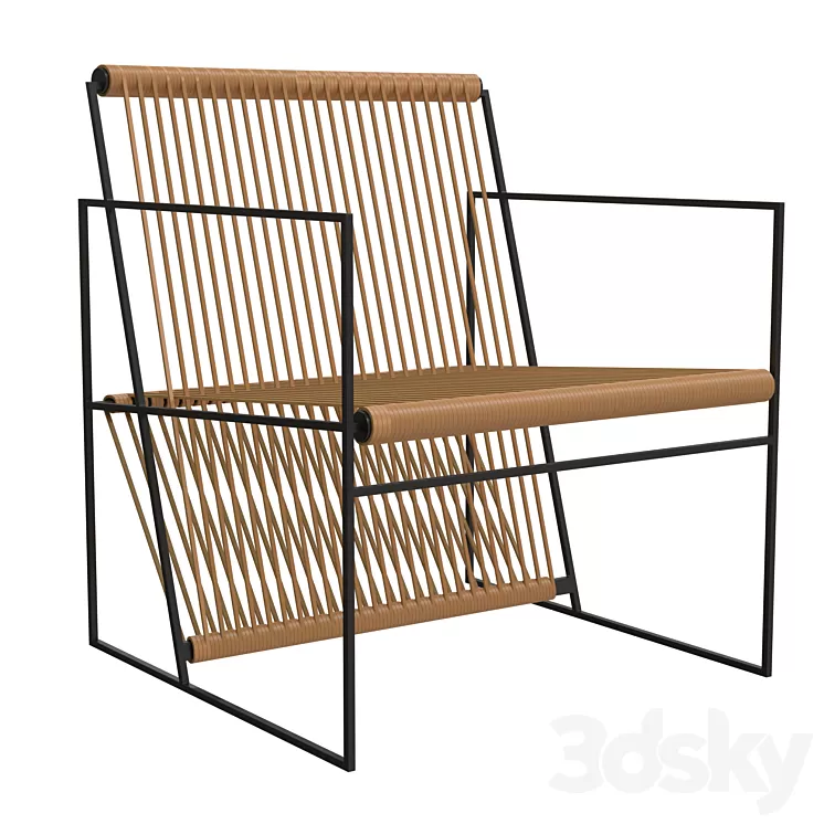 LOOM LEATHER LOUNGE CHAIR 3D Model LOOM LEATHER LOUNGE CHAIR 3D Model