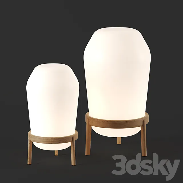 LOON floor lamp by Dedon 3D Model LOON floor lamp by Dedon 3D Model