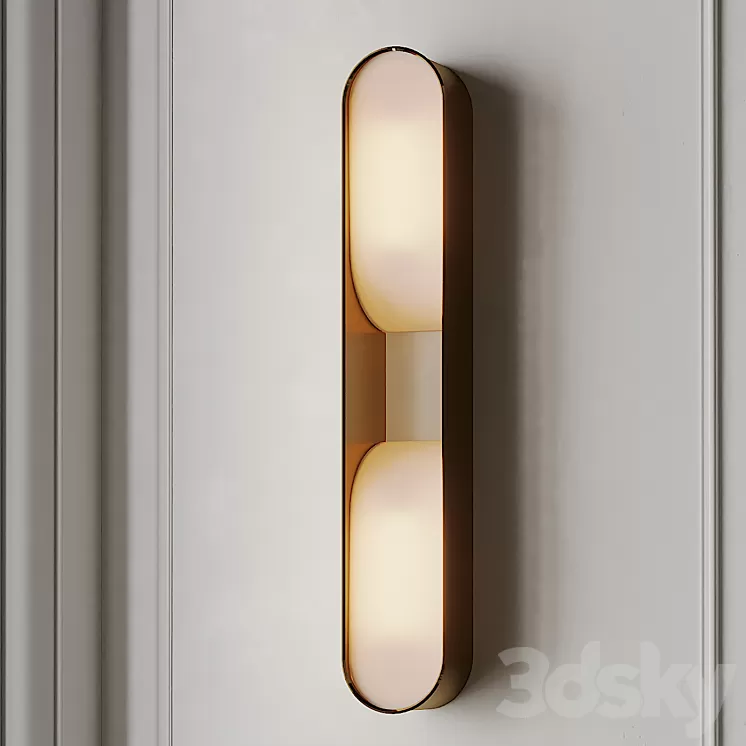Loop Double LED Wall Sconce 3D Model Loop Double LED Wall Sconce 3D Model