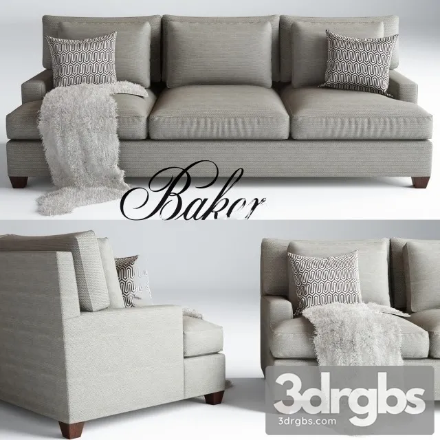 Loose Back Sofa Barbara Barry 01 3D Model Download