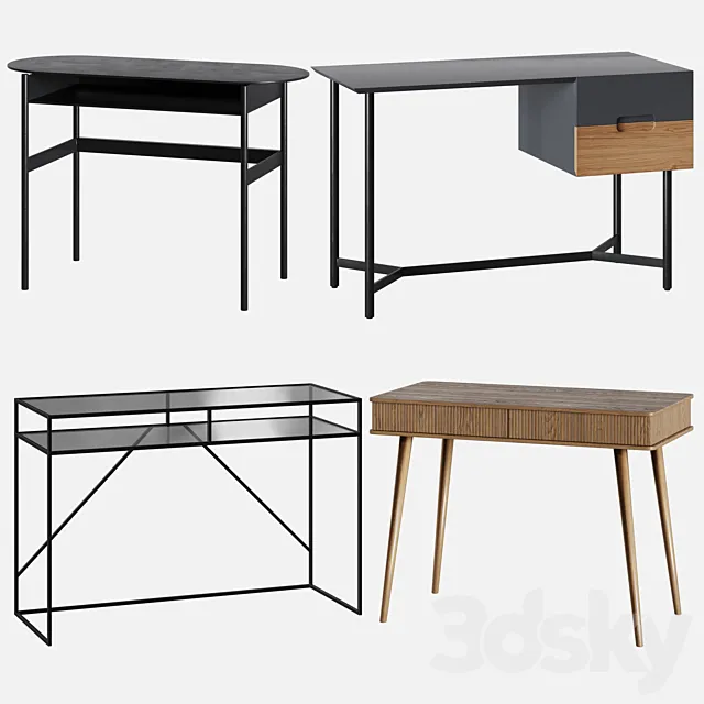 Lora Oblone Viva Sybil writing desk 3D Model