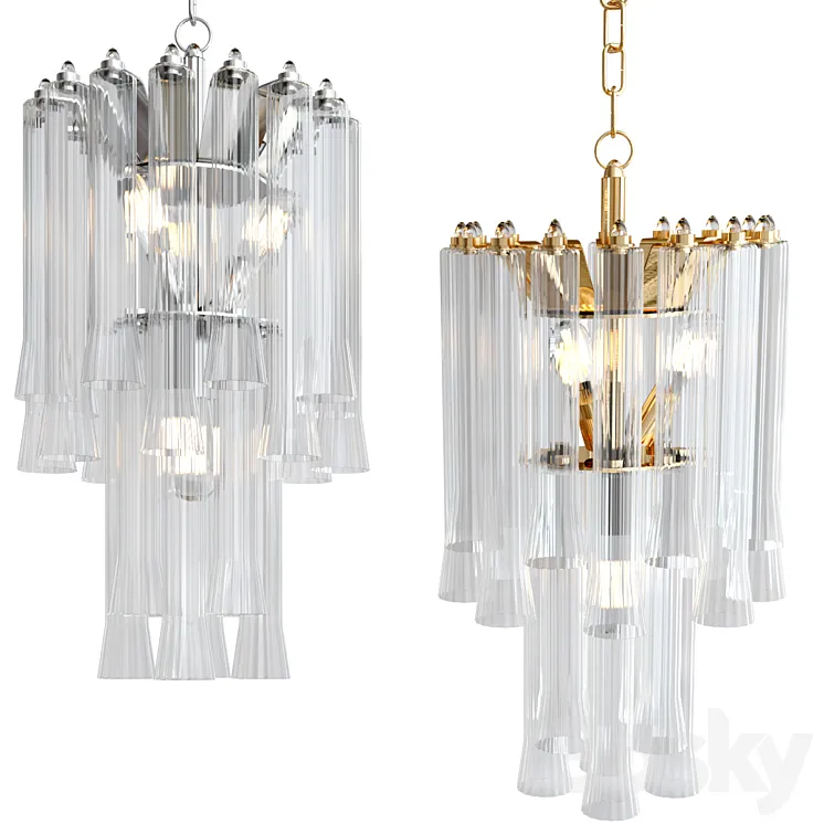 Lorelei Petite Waterfall Chandelier 3D Model Free Download