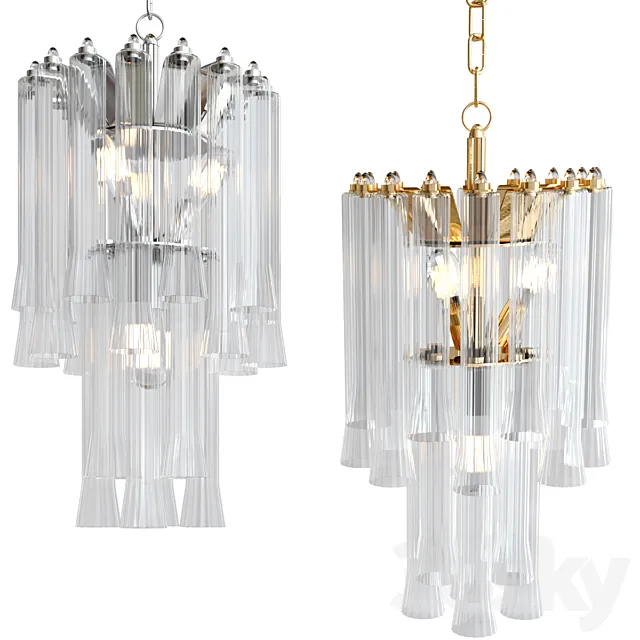 Lorelei Petite Waterfall Chandelier 3D Model
