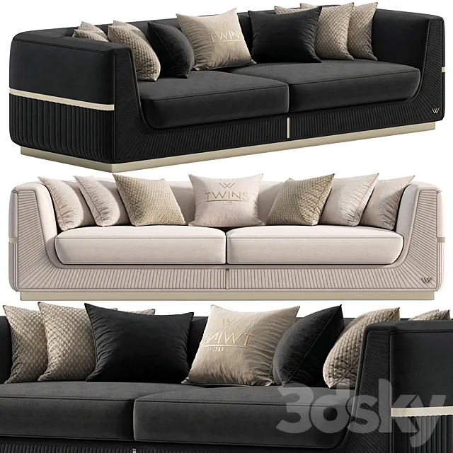 Lorenzo sofa by Twins 3D Model