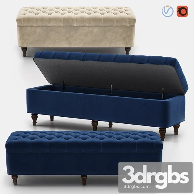 Lorraine tufted storage bench Lorraine tufted storage bench