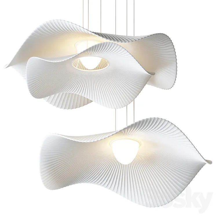 Lotus Leaf Pendant Light 3D Model Free Download