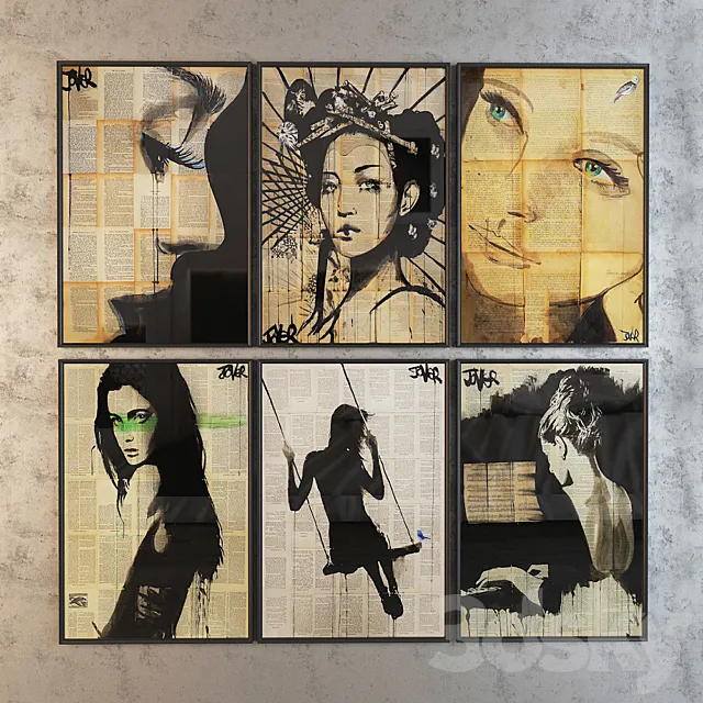 Loui Jover pictures 3D Model Loui Jover pictures 3D Model