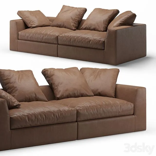 Louis 2-seater Sofa Meridiani 3D Model