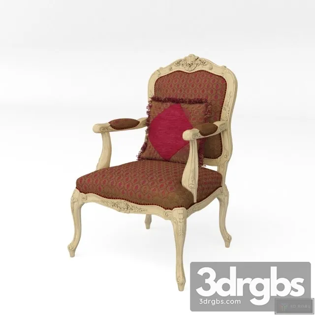 Louis French Antique Brown Armchair 3D Model Download Louis French Antique Brown Armchair 3D Model Download