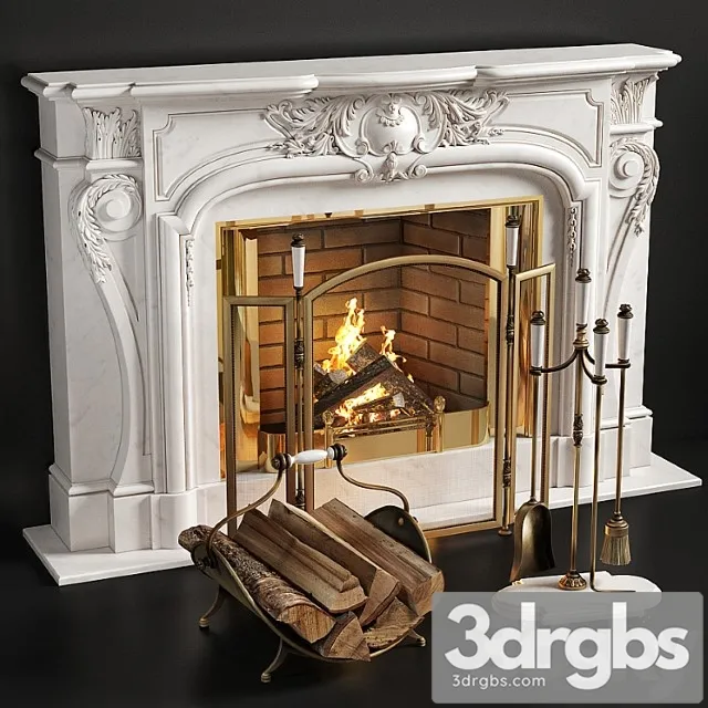 Louis Hive Fireplace 3D Model Download